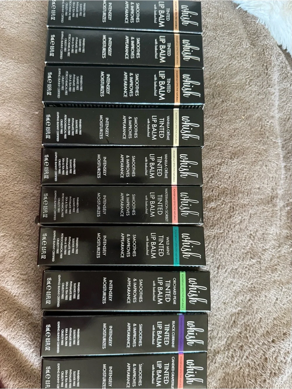 Whish Tinted Lip Balm -Assorted Shades. $9 ea . ( MSRP-$26 ea) best lip balm!!!!